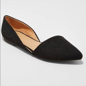 Black Poppy D’Orsay Flats